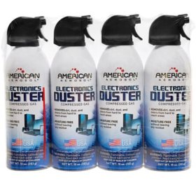 American Aerosol Compressed Gas Electronics Duster 10 oz., 4 Pack