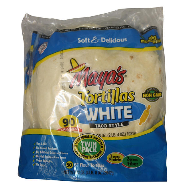 Maya's White Flour Tortillas Taco Style (36 oz., 2 pk.)