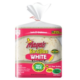 Maya's White Flour Tortillas Burrito Style (30oz / 3pk)