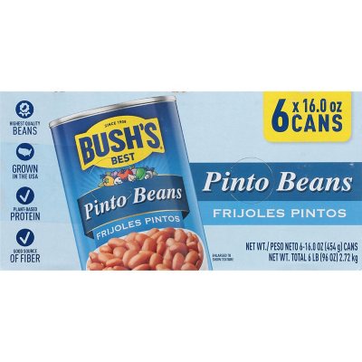 Bush's Pinto Beans 16 oz., 6 pk.