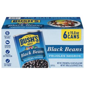 Bush's Black Beans 15 oz., 6 pk.