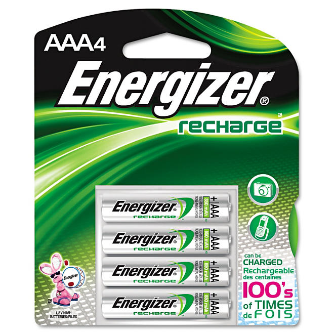 Energizer Rechargeable NiMH AAA Batteries - 4 pk
