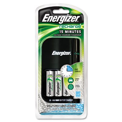 Energizer Rechargeable AA and AAA Battery Charger (Recharge Value) with 4  AA NiMH Rechargeable Batteries