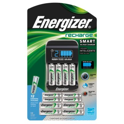 Energizer Rechargeable AA and AAA Battery Charger (Recharge Pro) with 4 AA  NiMH Rechargeable Batteries 