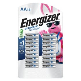 Energizer AA Ultimate Lithium Batteries, 18 pk.