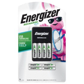 Energizer Recharge PowerPlus Charger AA & AAA Batteries, 8 Pack