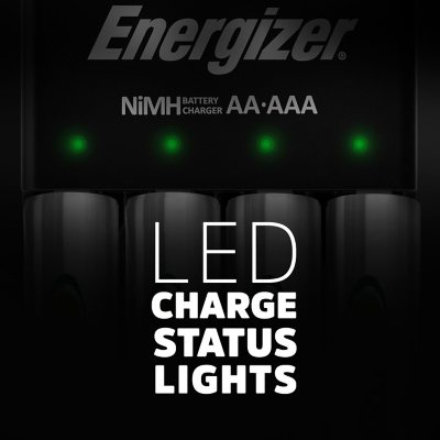 Chargeur de piles rondes NiMH avec accus Energizer Pro Charger CHPRO ❘  Bricoman