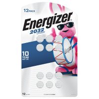 Energizer 2032 Batteries (12 Pack), 3V Lithium Coin Batteries