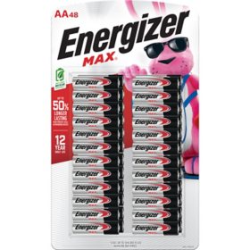 Energizer MAX AA Alkaline Batteries, 48 pk.