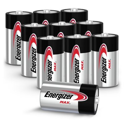 Energizer Max C Batteries 10 Pack C Cell Alkaline Batteries Sam S Club