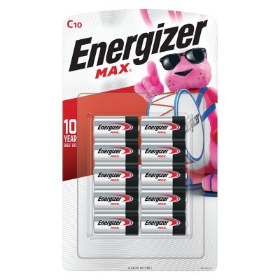 Energizer Max C Batteries 10 Pack C Cell Alkaline Batteries Sam S Club