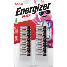 Energizer MAX AAA Alkaline Batteries, 48 Pack