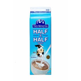 Tres Monjitas Half & Half Quart (32 oz.)