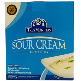 Tres Monjitas Sour Cream, 20 oz., 3 pk.