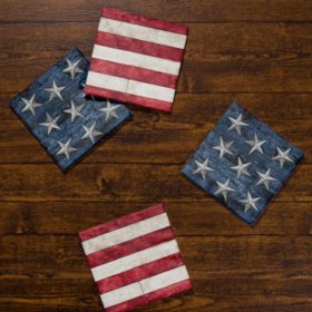 Artstyle Rustic American Flag Napkins Twin Stack 200 Ct Sam S