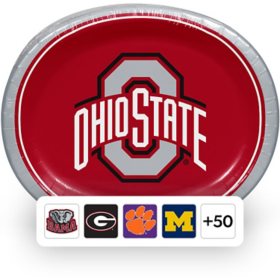 NCAA Oval Paper Plates, 10" x 12", 50 ct. (Choose Your Team)