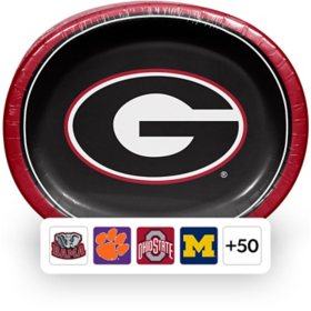 NCAA Oval Paper Plates, 10" x 12", 50 ct. (Choose Your Team)