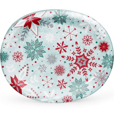 snowflake paper plates