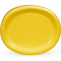 Artstyle Yellow Oval Paper Plates, 10" x 12" (55 ct.)