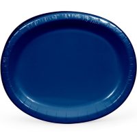 Artstyle Navy Oval Paper Plates, 10" x 12" (55 ct.)