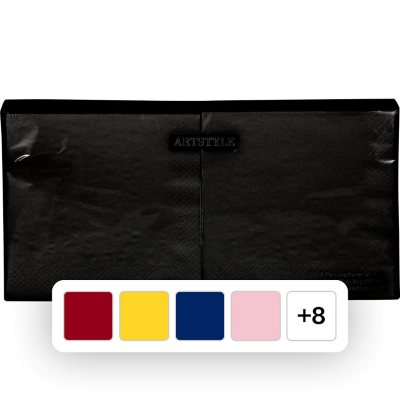 Artstyle 3-Ply Lunch Napkins , 6.5' (200 ct.) - black