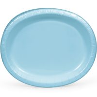 Artstyle Pastel Blue Oval Paper Plates, 10" x 12" (55 ct.)