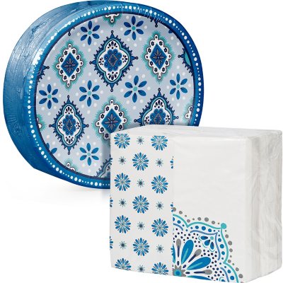 oval dinner artstyle kit paper napkin magnificence mandala ct plate samsclub