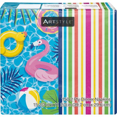 Artstyle Summer Pool Party Dinner Napkins 8" x 4" (150 ct.) Sam's Club