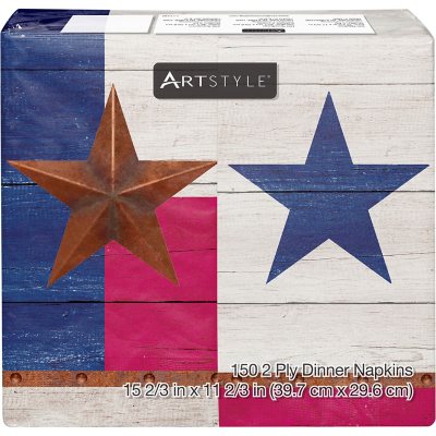 Artstyle Tough as Texas Dinner Napkins, 8" x 4" (150 ct.) Sam's Club