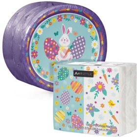 Artstyle Easter Oval Paper Plates & Napkins Kit (200 ct.)