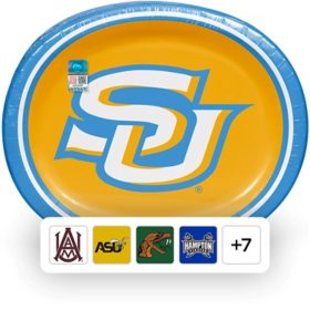 NCAA HBCU Oval Paper Plates, 10" x 12" , 50 ct., Choose Team