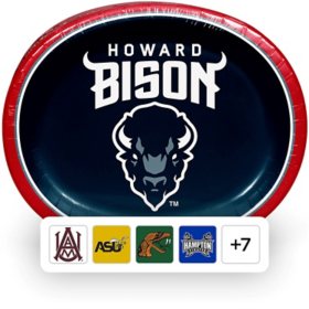 NCAA HBCU Oval Paper Plates, 10" x 12" , 50 ct., Choose Your Team