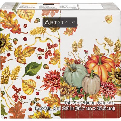 Beautiful Harvest Paper Guest Towels - Buffet Napkins