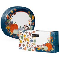 Artstyle Hello Harvest Oval Paper Plates and Napkins Kit (250 ct.)