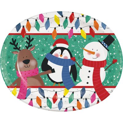 Christmas oval hotsell paper plates