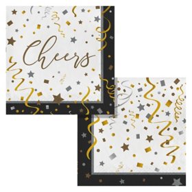 Artstyle Silver and Gold Celebration Lunch Napkins, 6.5" (200 ct.)