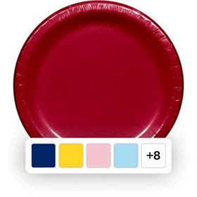 PLASTICPRO Disposable White Uncoated Paper Plates (1000, 9'' Inch)