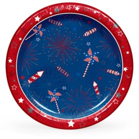 Member's Mark 4th of July Fireworks Fun Dinner Paper Plates, 10" (85 ct.) 