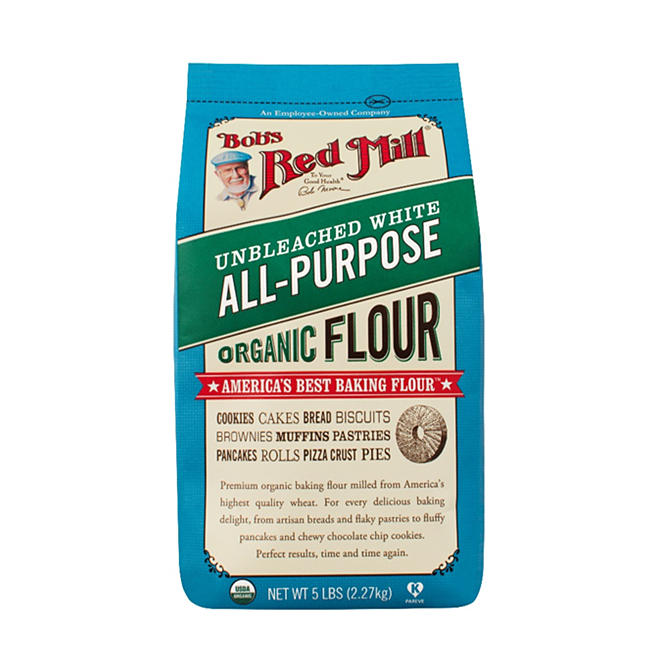 Bob's Red Mill Organic Unbleached All Purpose White Flour (5lbs.)