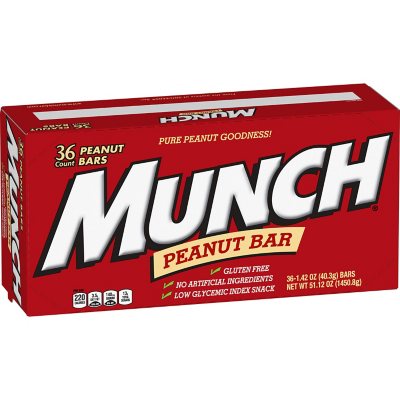 munch bar peanut bars count box ounce chocolate singles candy fudgies kraft oz planters ct brittle 6oz caramels walmart bags