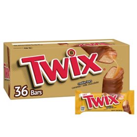 Twix Caramel Cookie Chocolate Candy Bars, Full Size, 1.79 oz., 36 pk.