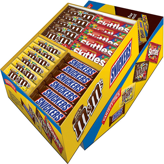 M&M'S, Skittles & More Full Size Candy Bulk Variety Pack 52 ct.