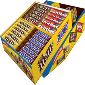 M&M'S, Snickers & Skittles Assorted Chocolate and Chewy Candy Full Size Bulk Variety Pack (52 ct.)