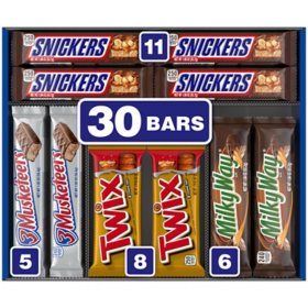 Mars Full Size Assorted Chocolate Candy Bars, 30 pk.