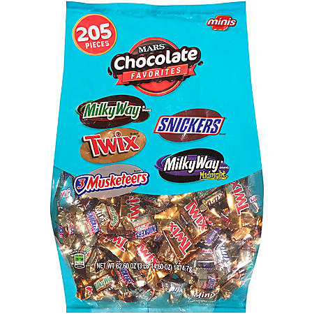 Mars Chocolate Favorites Minis (205 ct., 62.6 oz.) - Sam's Club