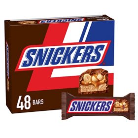 Snickers Milk Chocolate Candy Bars, Full Size, 1.86 oz., 48 pk.
