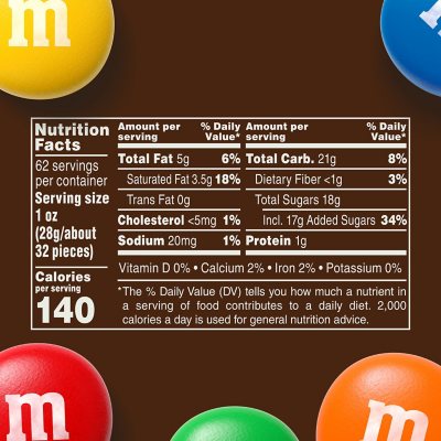 M&M's Minis Milk Chocolate Candy Bulk Jar, 62 oz.