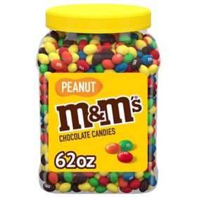 M&M'S Peanut Milk Chocolate Candy, 62 oz.