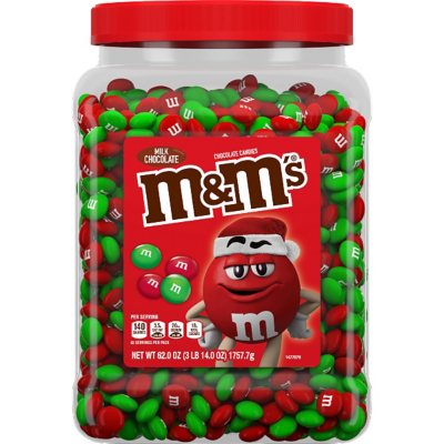 M&M Plain Christmas Filled Candy Cane - 6 / Box - Candy Favorites