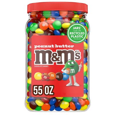 M&M'S Peanut Butter Milk Chocolate Candy, Party Size, 34 oz Bag